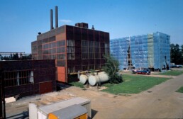 Zollverein Coal Mine, Shaft XII during conversion works, approx. 1990. Photo: Georg Anschütz / IBA Emscher Park / Ruhr Museum photo archives